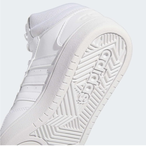 NWT Adidas Hoops 3.0 Mid Classic Shoes in Cloud White - Picture 8 of 8